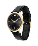MOVADO LEATHER STRAPS.STEEL G.PLATED SWISS