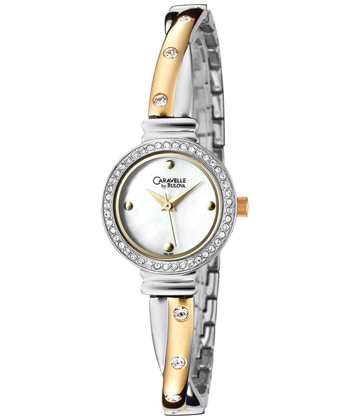 Caravelle Stainless Steel 2 Tone Finish Ladies Watch - Caravelle 45L105