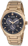 Men's Perpetual Calendar Black Dial Gold-tone Stainless Watch. Model # BL5483-55E