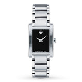 Ladies Movado Certe Quartz Black Dial Watch. Model No. 0606404