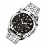 Men's Caravelle Chronograph Stainless Steel Bracelet Watch with Diamond  (Model: 43D006)