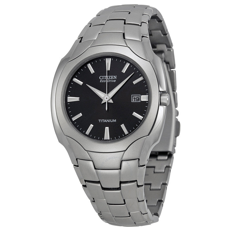 Men's Citizen Eco Drive Black Dial Titanium Watch Model No. BM6560-54H