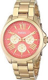 Fossil AM4548 Cecile Multi-Function Coral Dial Gold-plated