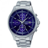 SEIKO Blue Dial Chronograph Stainless Steel Men's Watch Item No. SNDE21