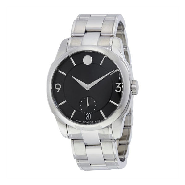 Men's Movado LX Black Dial Stainless Steel Watch Model No. 0606626