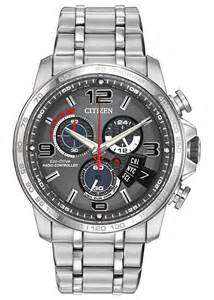 Citizen Chrono-Time A-T Eco-Drive Grey Dial Stainless Steel Men's Watch BY0100-51H